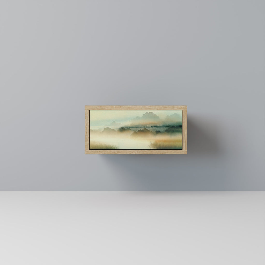 Table de chevet MORNING BY THE LAKE effet chêne