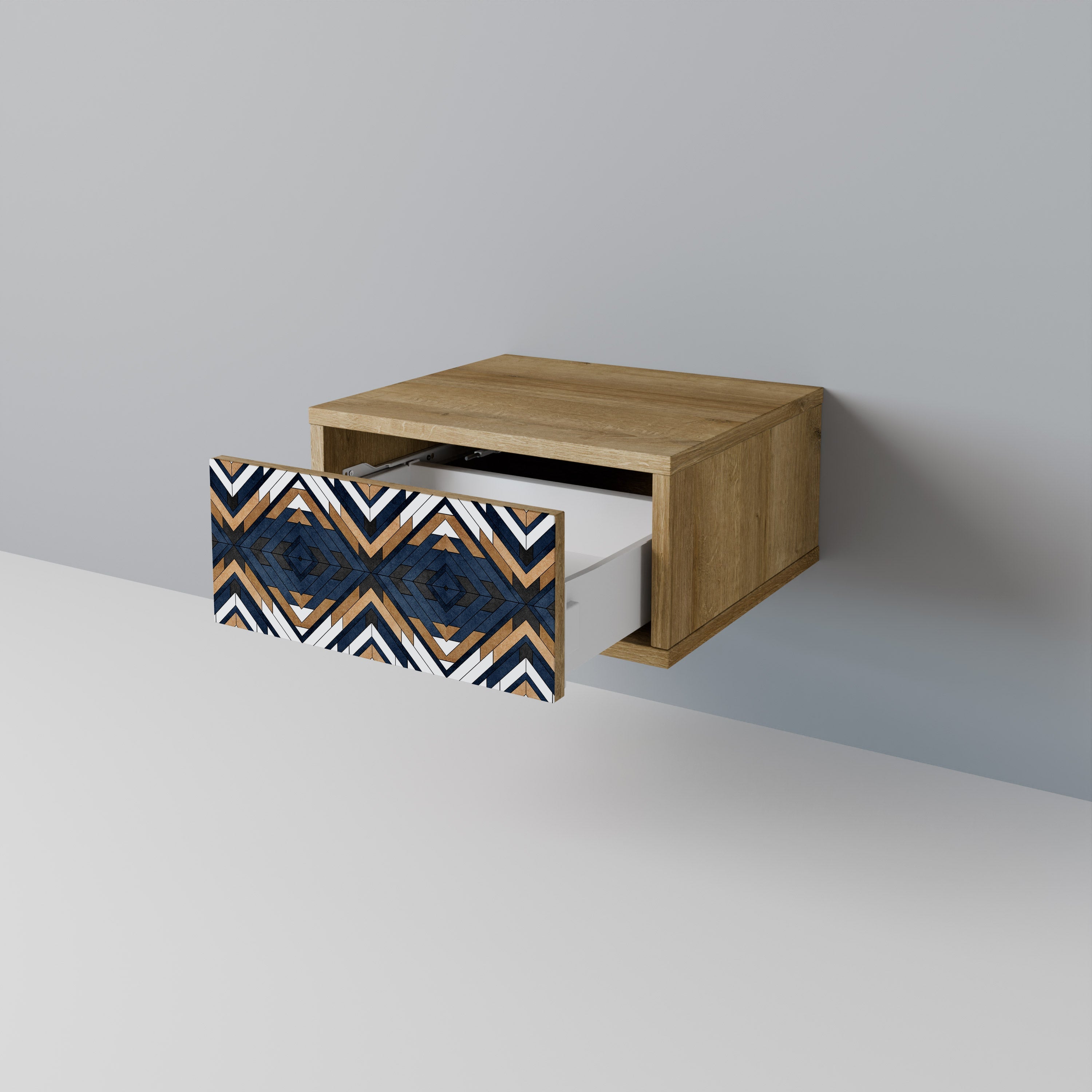 Table de chevet ARTFUL GEOMETRY effet chêne