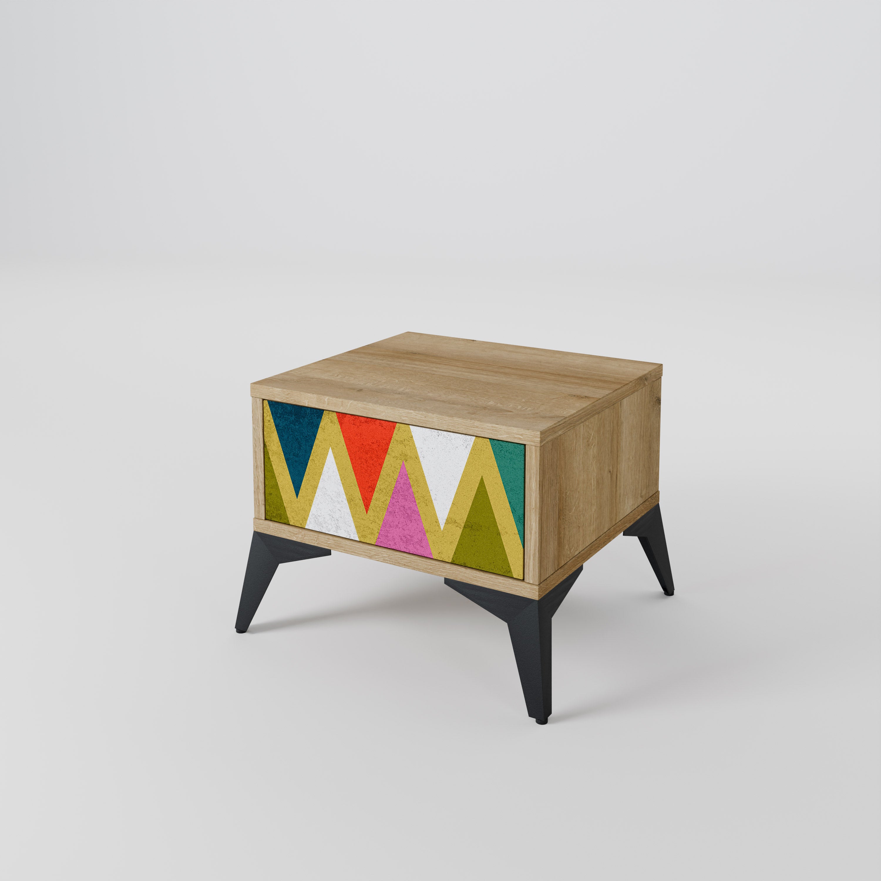 COLORFUL TRIANGLES Nightstand
