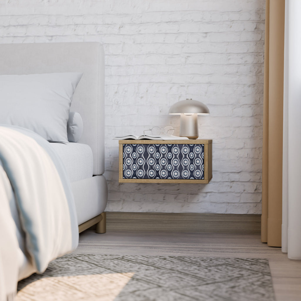 Table de chevet GRAPHITE EYES effet chêne