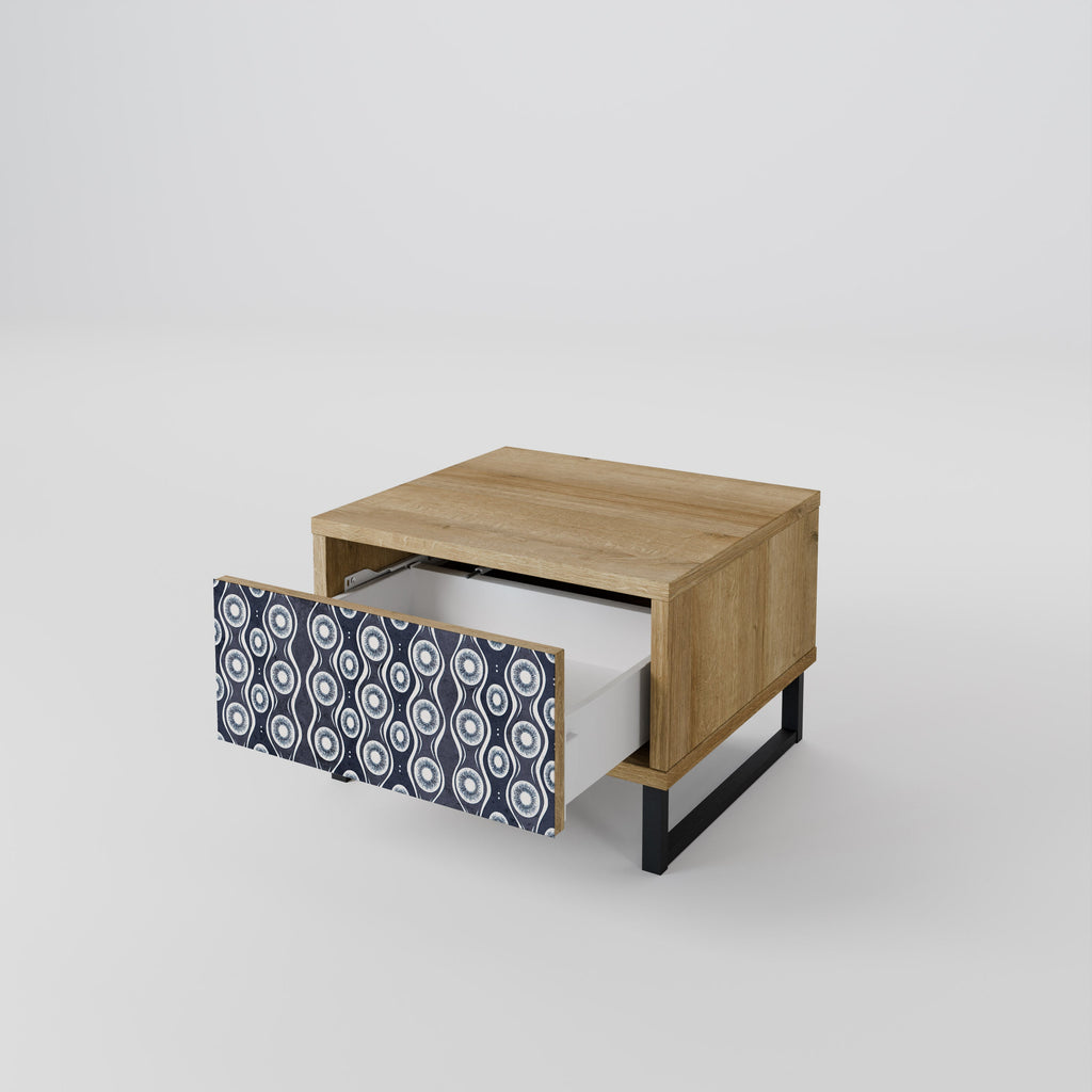 Table de chevet GRAPHITE EYES effet chêne