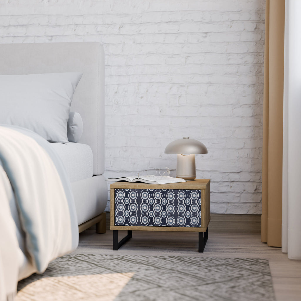 Table de chevet GRAPHITE EYES effet chêne