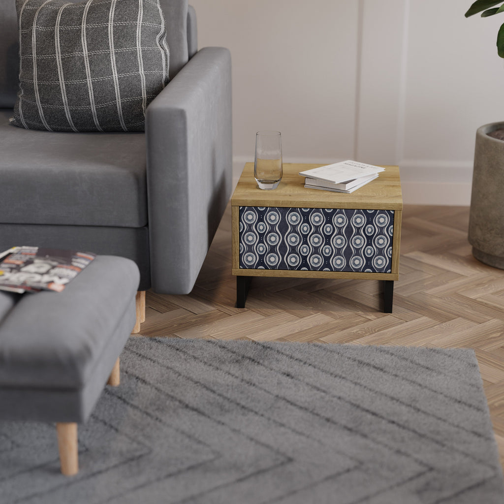 Table de chevet GRAPHITE EYES effet chêne