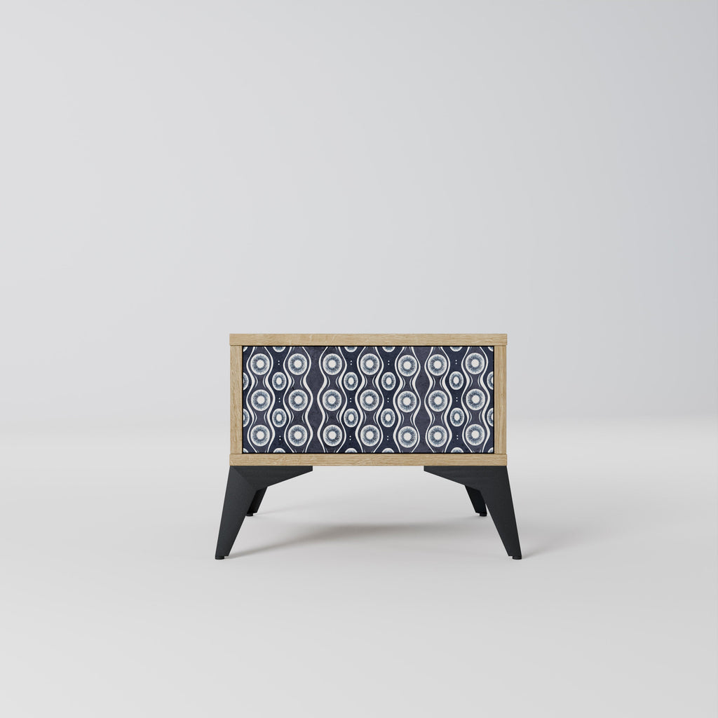 Table de chevet GRAPHITE EYES effet chêne