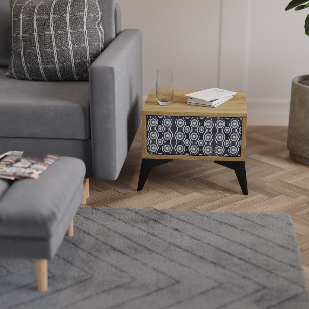 Table de chevet GRAPHITE EYES effet chêne