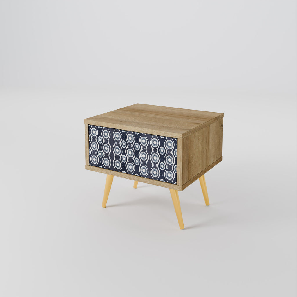 Table de chevet GRAPHITE EYES effet chêne