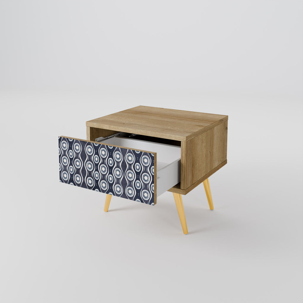 Table de chevet GRAPHITE EYES effet chêne