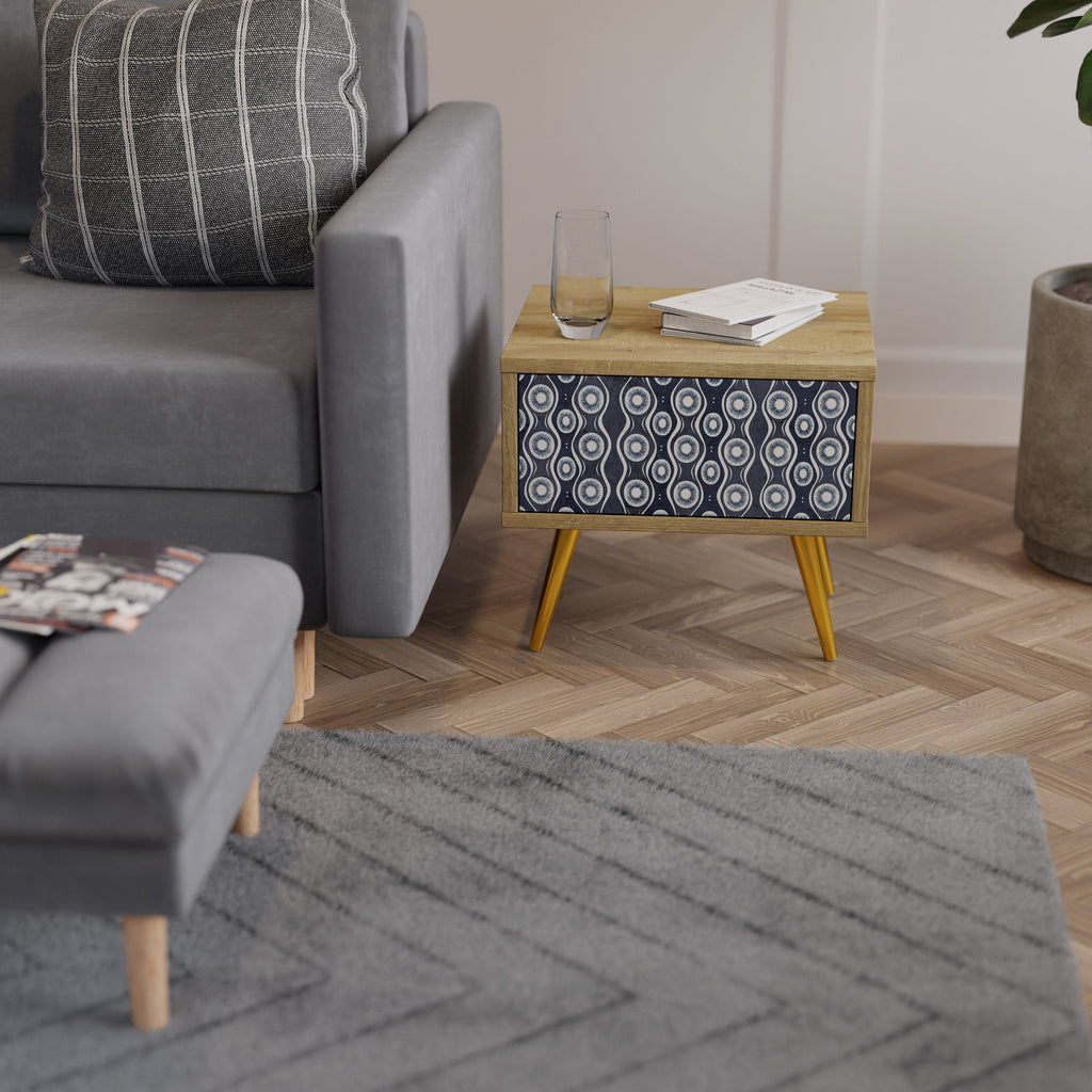 Table de chevet GRAPHITE EYES effet chêne