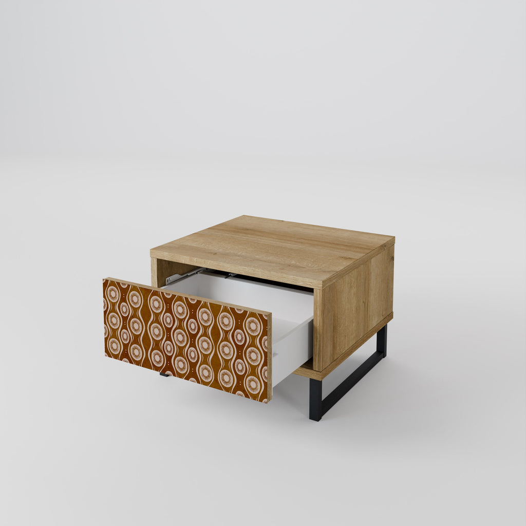 Table de chevet BROWN EYES effet chêne