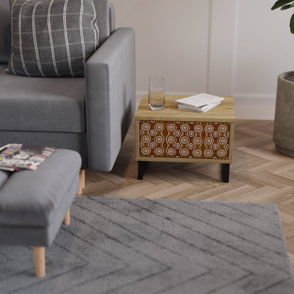 Table de chevet BROWN EYES effet chêne