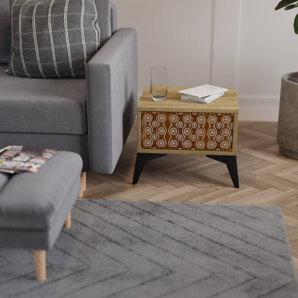 Table de chevet BROWN EYES effet chêne