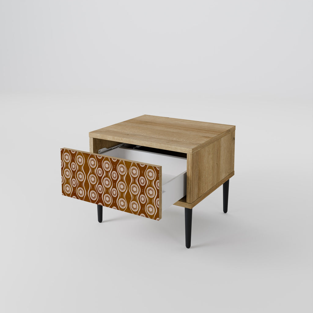 Table de chevet BROWN EYES effet chêne