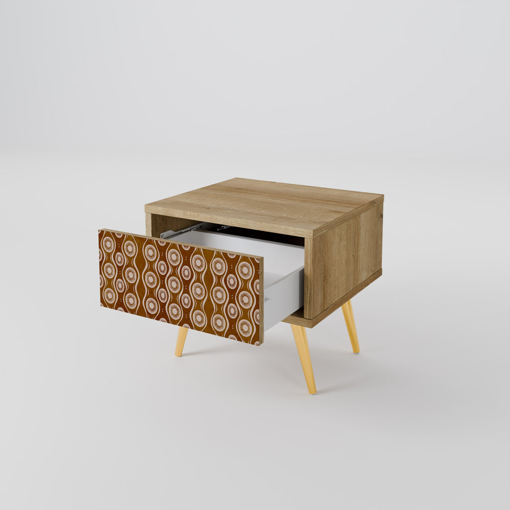 Table de chevet BROWN EYES effet chêne