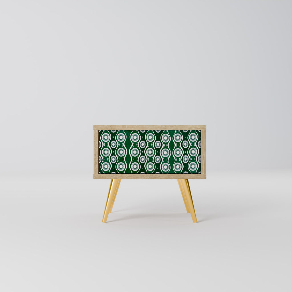 Table de chevet GREEN EYES effet chêne