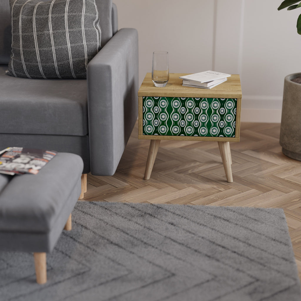 Table de chevet GREEN EYES effet chêne