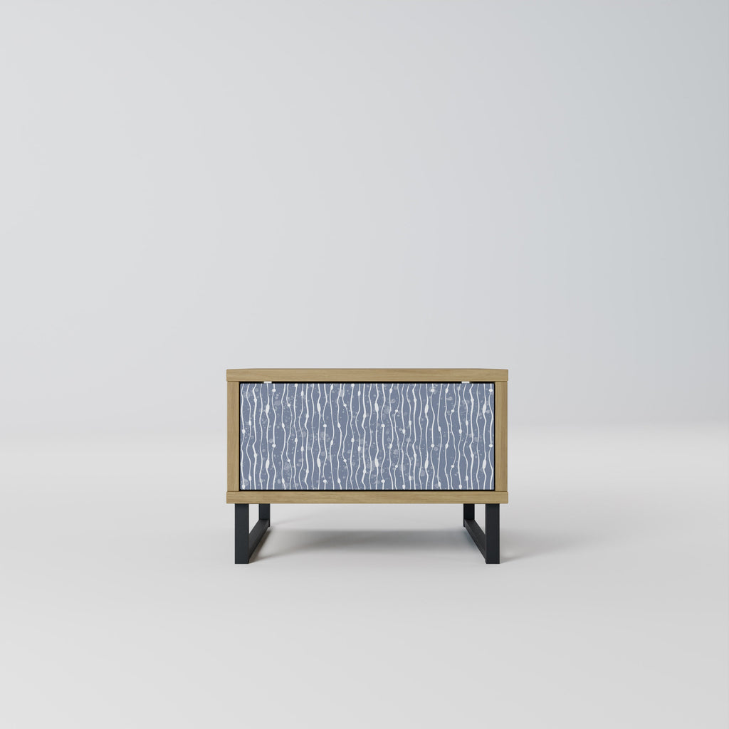 Table de chevet GRAPHITE RAIN effet chêne