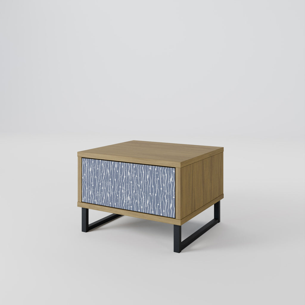 Table de chevet GRAPHITE RAIN effet chêne