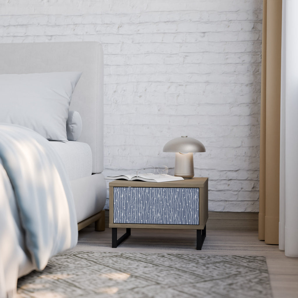 Table de chevet GRAPHITE RAIN effet chêne