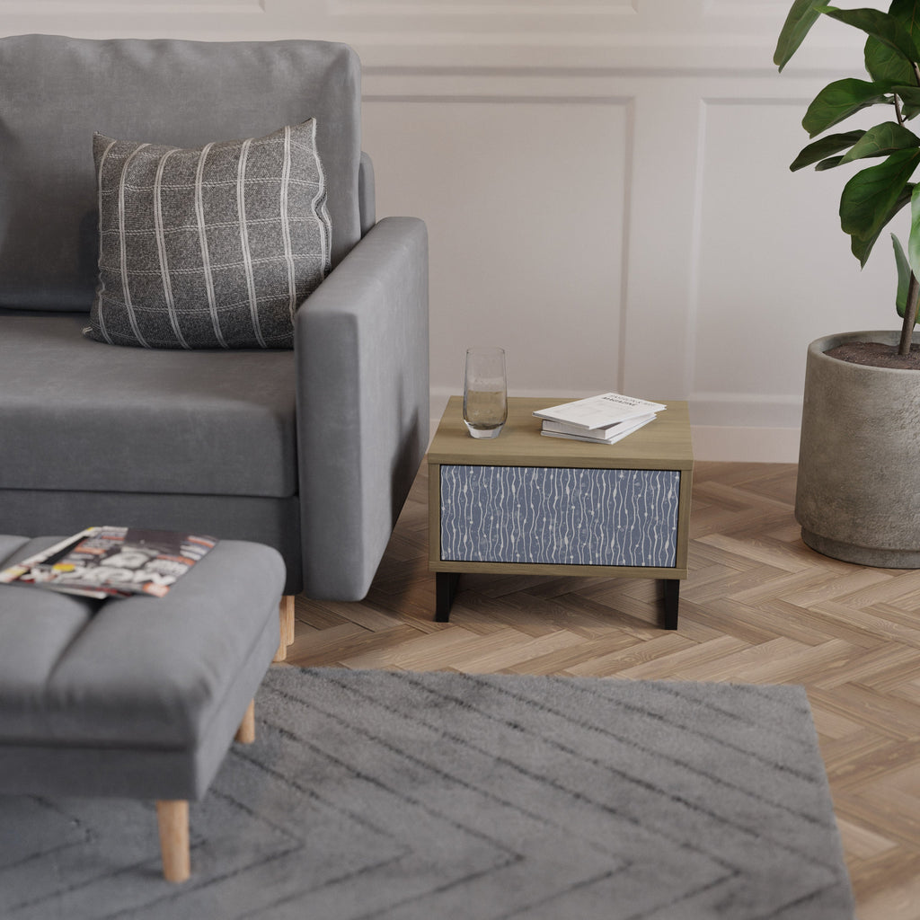 Table de chevet GRAPHITE RAIN effet chêne