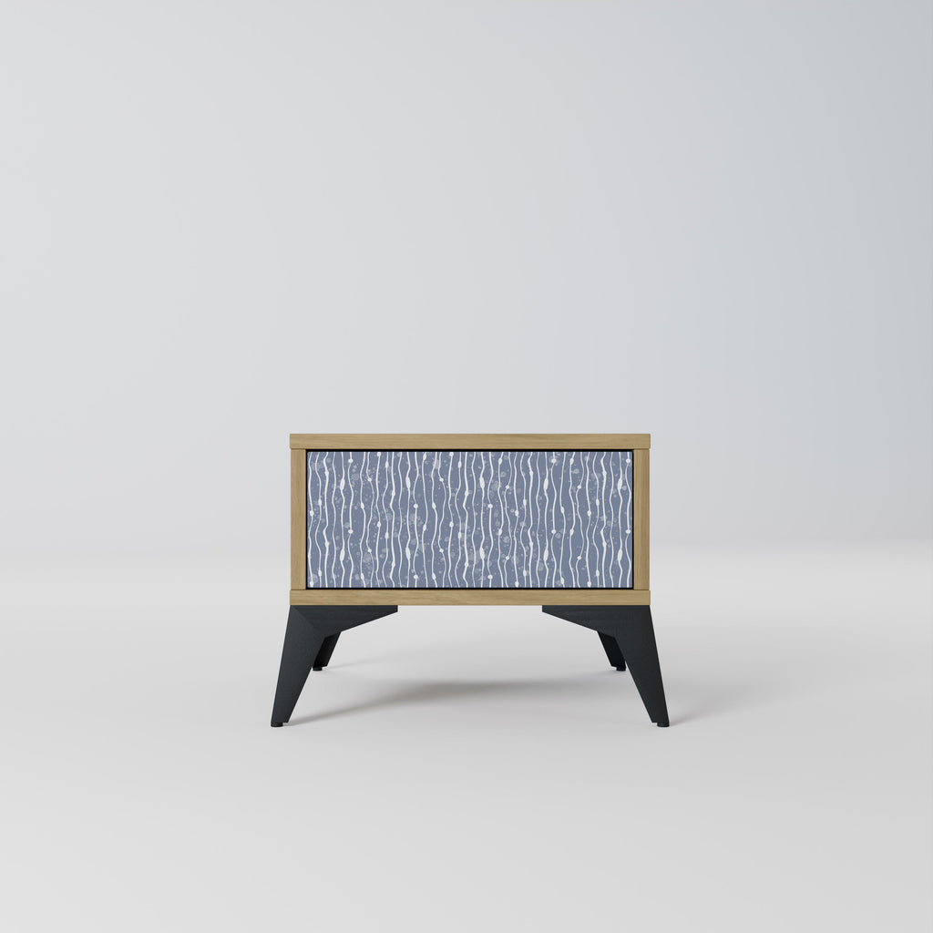 Table de chevet GRAPHITE RAIN effet chêne