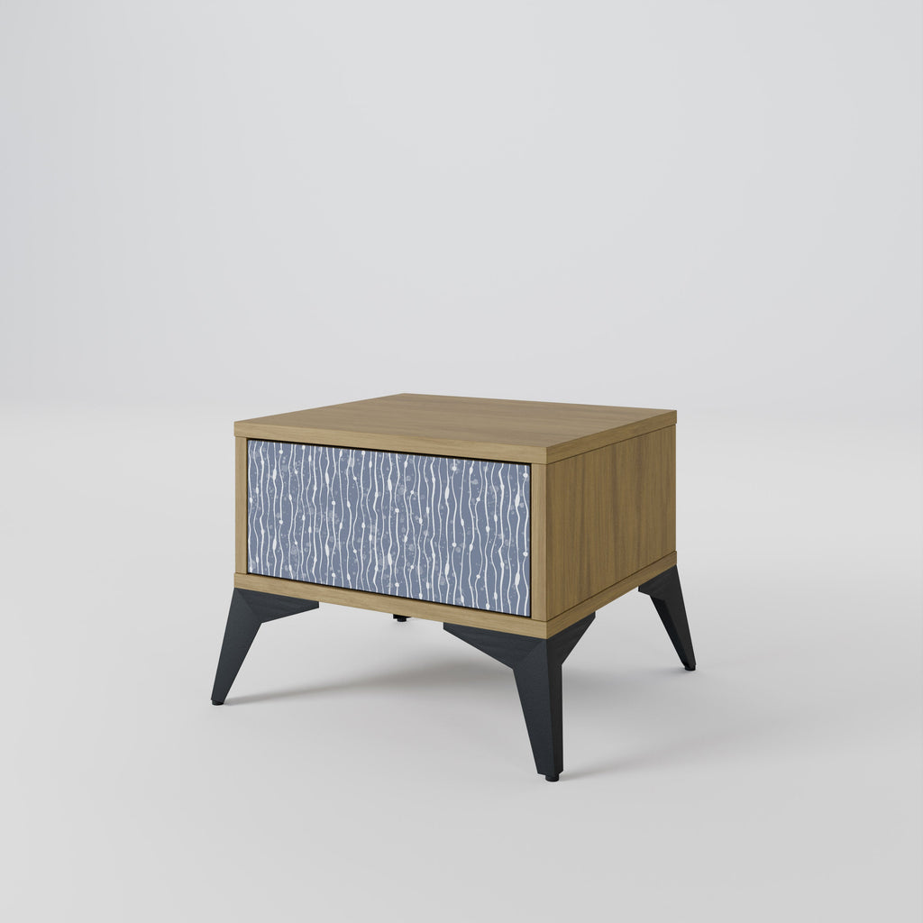 Table de chevet GRAPHITE RAIN effet chêne