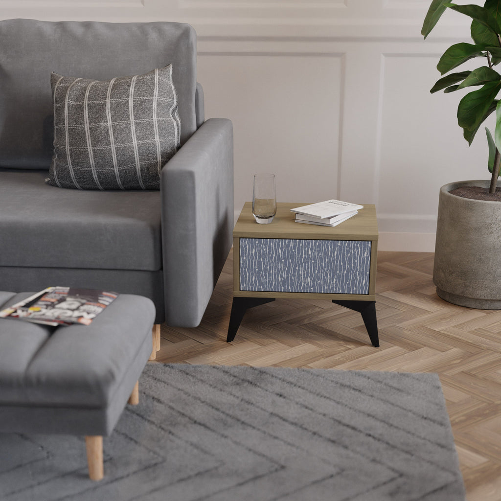 Table de chevet GRAPHITE RAIN effet chêne