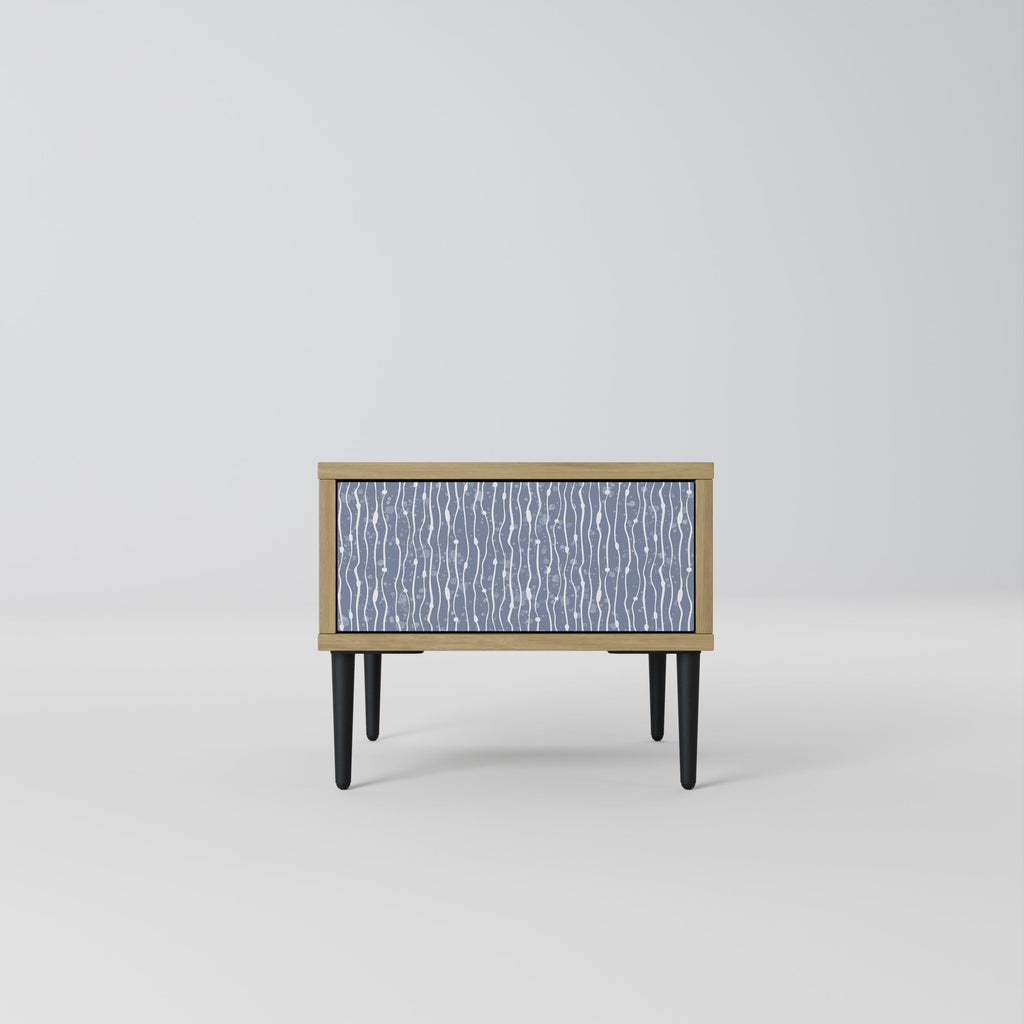 Table de chevet GRAPHITE RAIN effet chêne