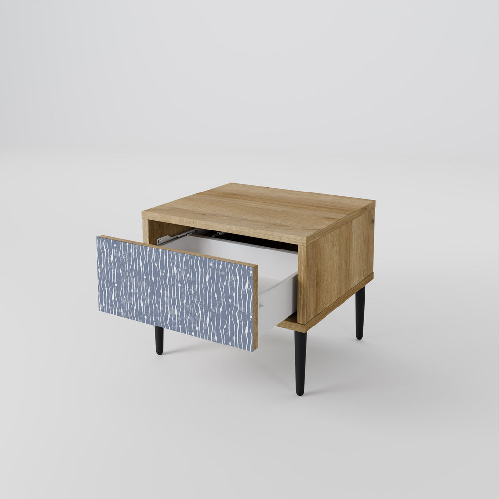 Table de chevet GRAPHITE RAIN effet chêne