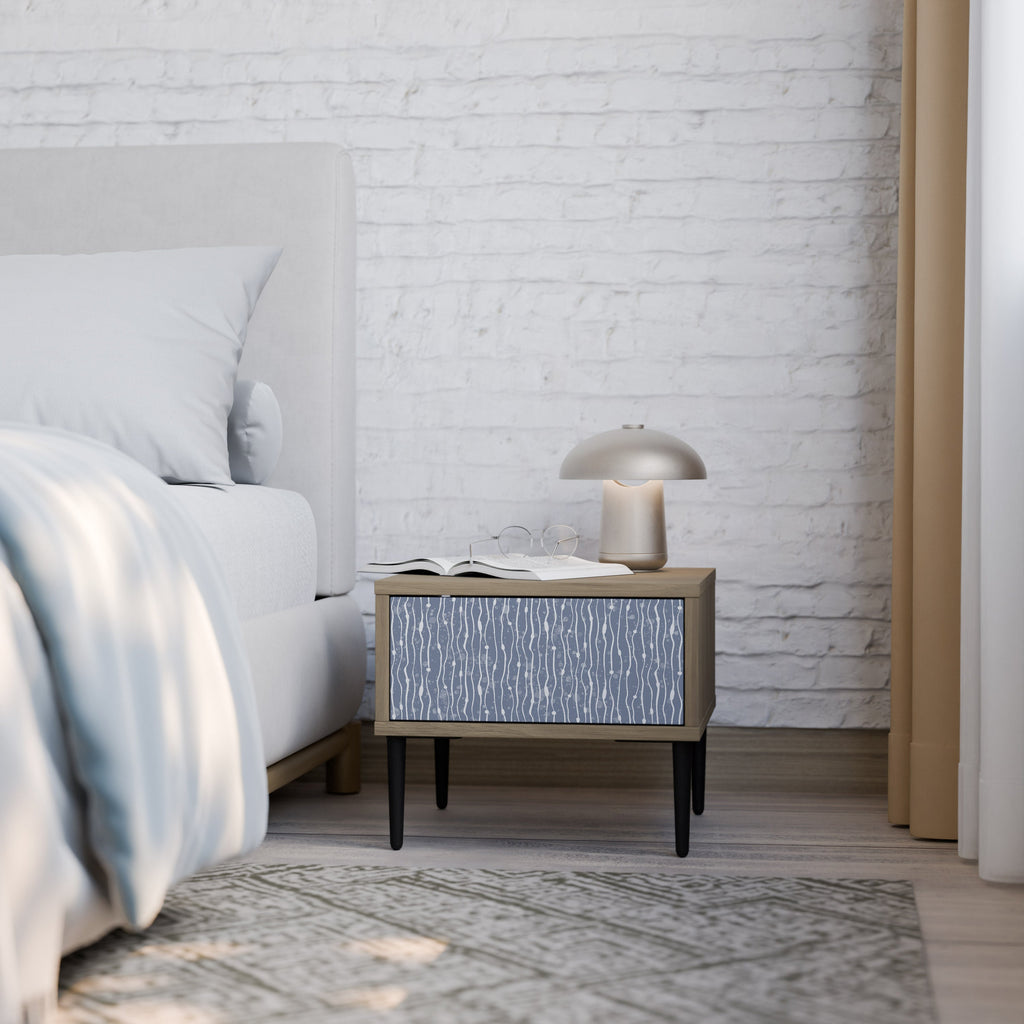 Table de chevet GRAPHITE RAIN effet chêne