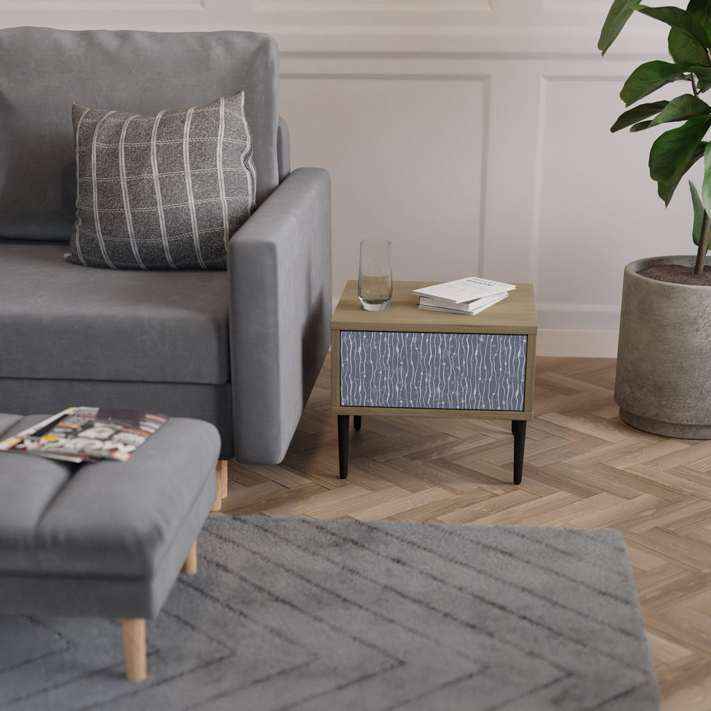 Table de chevet GRAPHITE RAIN effet chêne