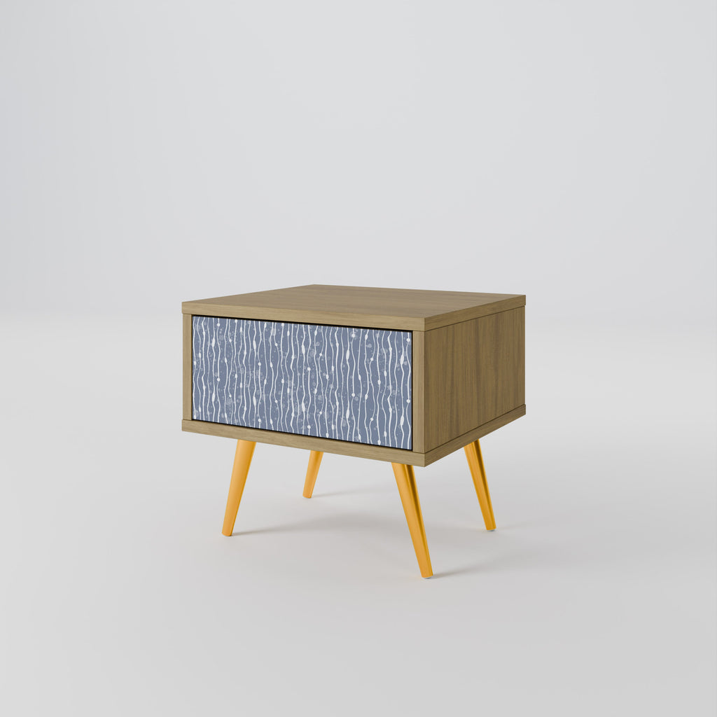 Table de chevet GRAPHITE RAIN effet chêne