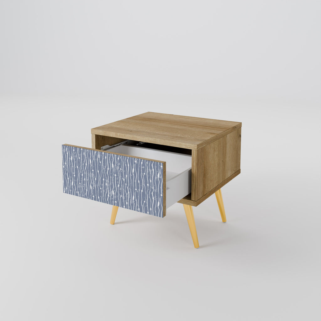 Table de chevet GRAPHITE RAIN effet chêne