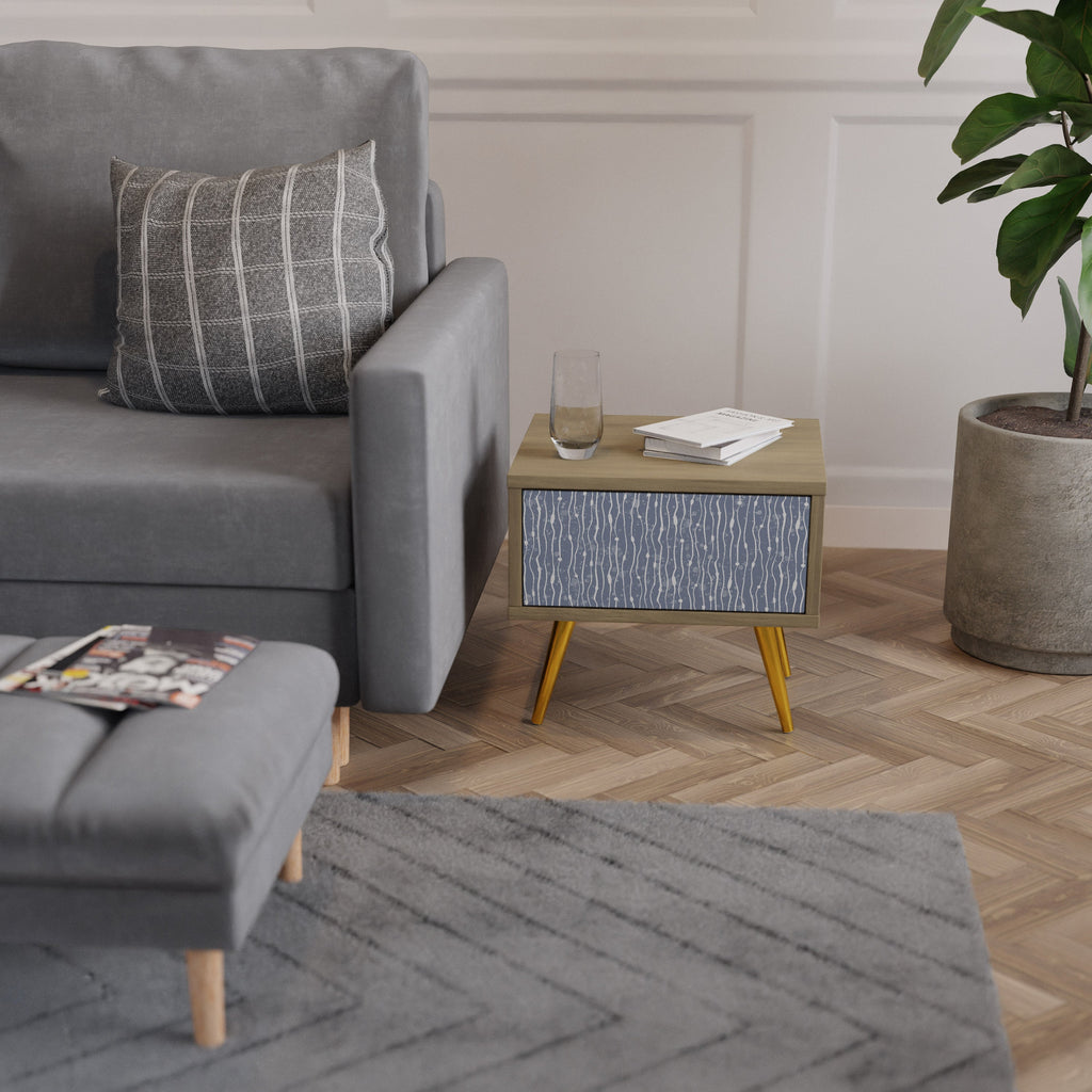 Table de chevet GRAPHITE RAIN effet chêne