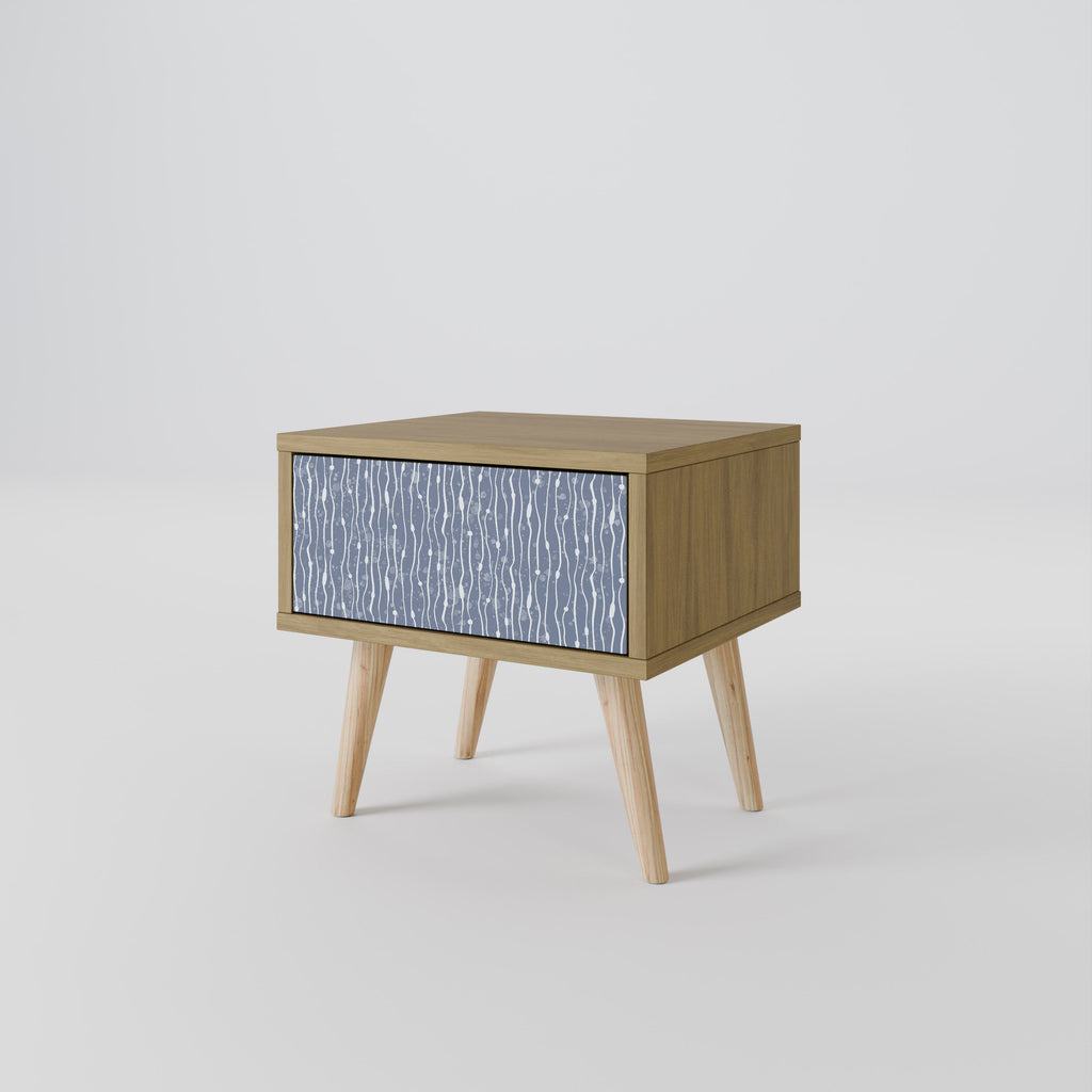 Table de chevet GRAPHITE RAIN effet chêne