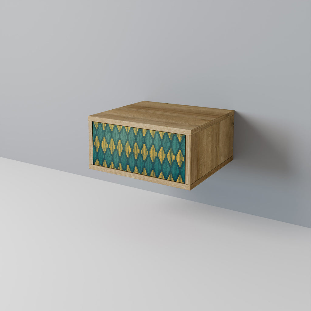 Table de chevet POLYGONS effet chêne