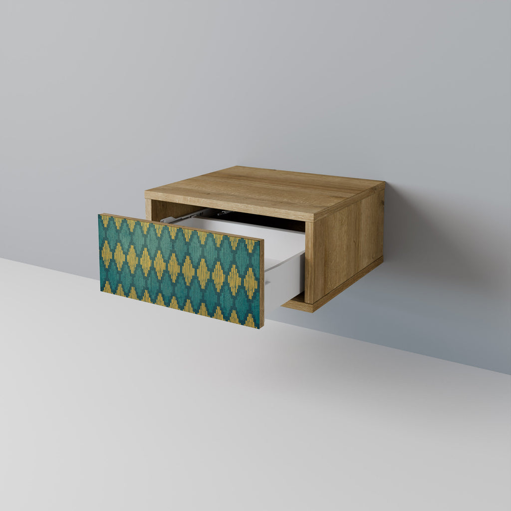 Table de chevet POLYGONS effet chêne