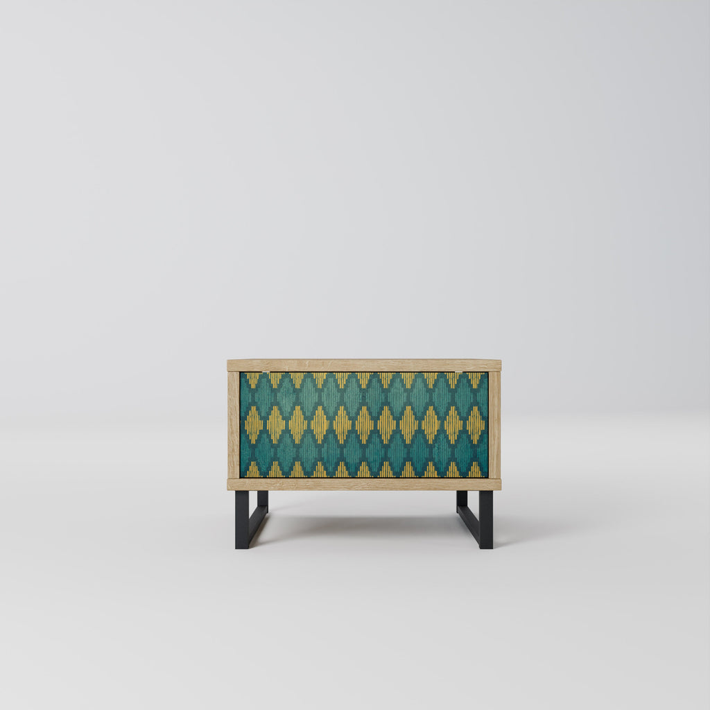 Table de chevet POLYGONS effet chêne