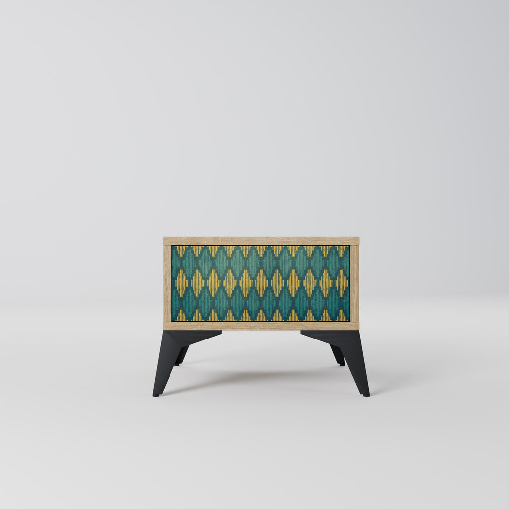 Table de chevet POLYGONS effet chêne