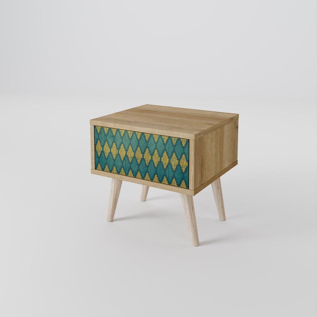 Table de chevet POLYGONS effet chêne