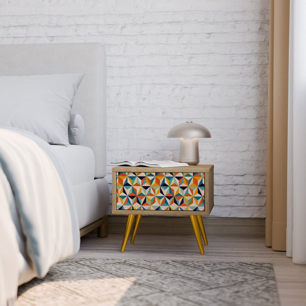 Table de chevet TESSELATE TREASURES effet chêne