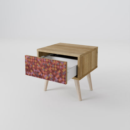 PAINTED SQUARES Nightstand