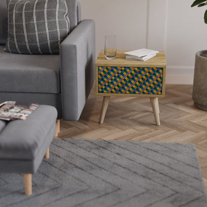 PAINTED SQUARES MIX Nightstand