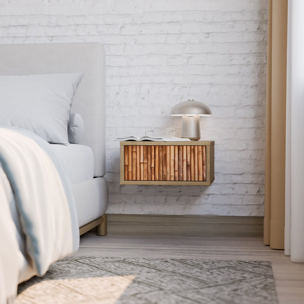 NATURAL WOOD Nightstand in Oak Effect
