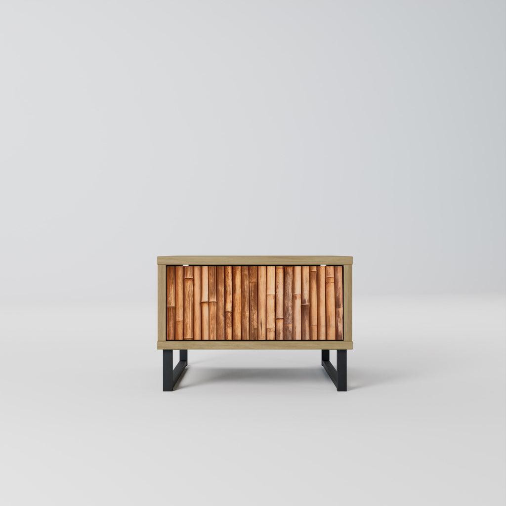 NATURAL WOOD Nightstand in Oak Effect