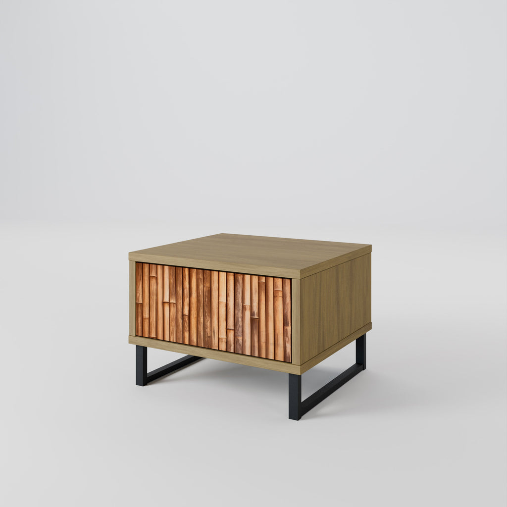 NATURAL WOOD Nightstand in Oak Effect
