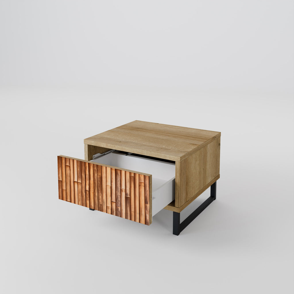 NATURAL WOOD Nightstand in Oak Effect