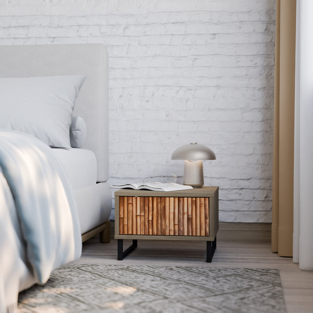 NATURAL WOOD Nightstand in Oak Effect