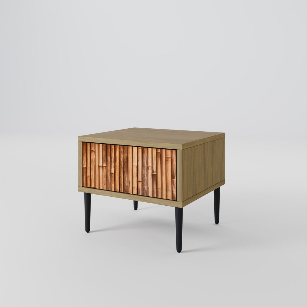 NATURAL WOOD Nightstand in Oak Effect