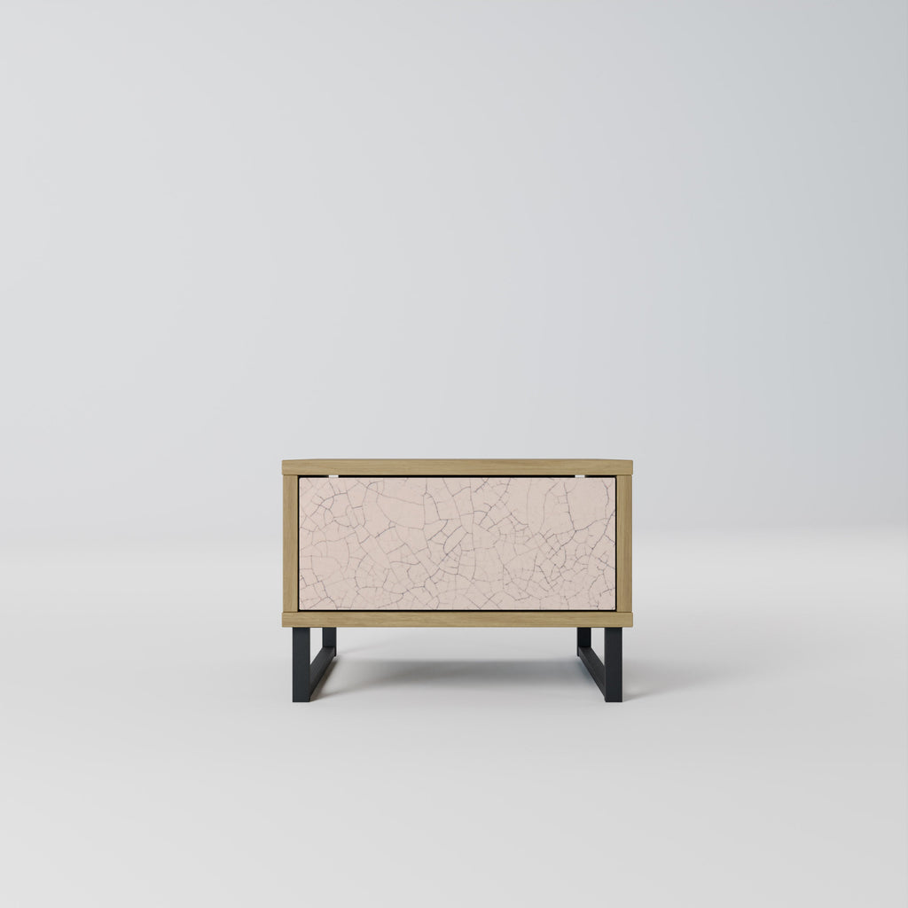 CERAMIC TEXTURE Nightstand in Oak Effect
