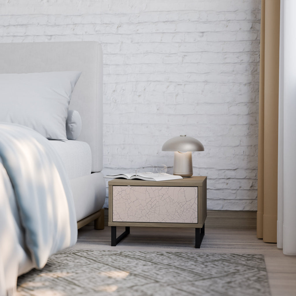 CERAMIC TEXTURE Nightstand in Oak Effect